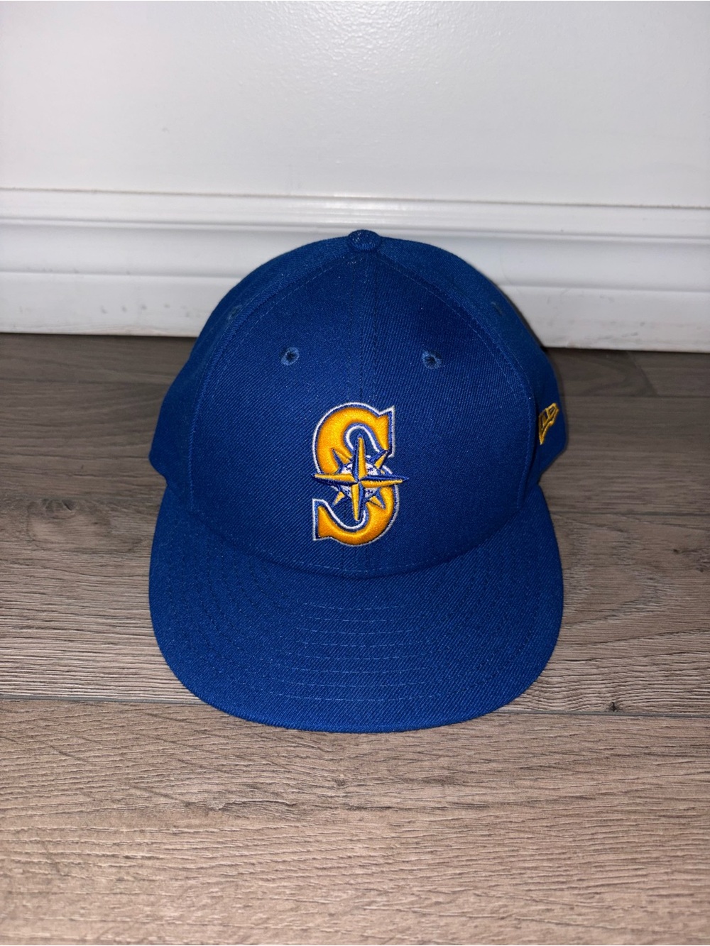 New Era Seattle Marineers Royal Blue Cap with Yellow Logo